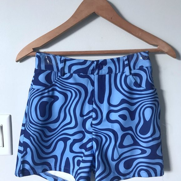 Fashionnova // Lindsee Printed Short Set - XS, Blue - Picture 8 of 14